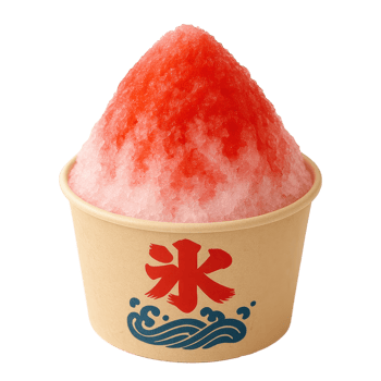 Strawberry Shaved Ice with Creamy Milk Topping png