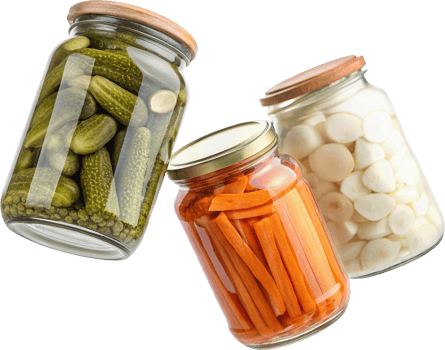 Flavorful Jars Of Veggies png
