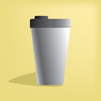 3d Coffee tumbler mockup vector