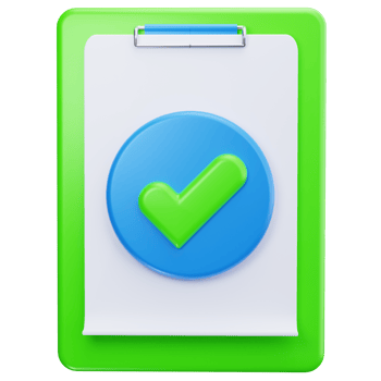 3D Icon Clipboard Check Verification png