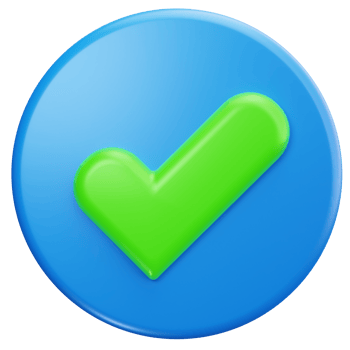 3D Icon Simple Round Check Symbol png