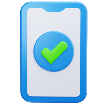 3D Icon Phone Screen Check png