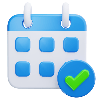 3D Icon Calendar Task Check Mark png
