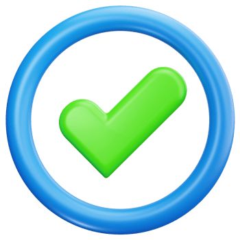 3D Icon Circular Check Mark Button png