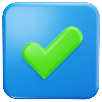 3D Icon Approved Square Button png