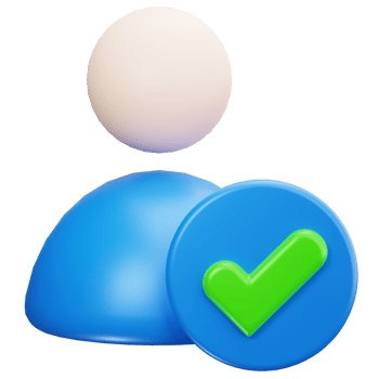 3D Icon User Verified Profile png