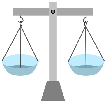 two arm scales or equal arm balance png