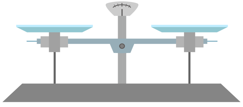 Double Pan Balance or laboratory two-arm scales png