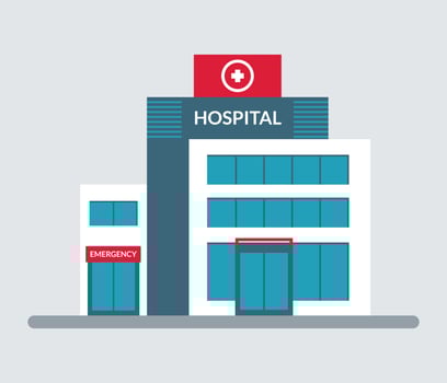 Medical Center Hospital Building Design stock illustration vector