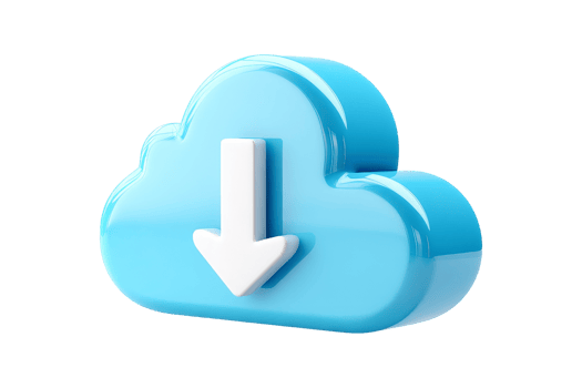 Modern cloud download icon design png