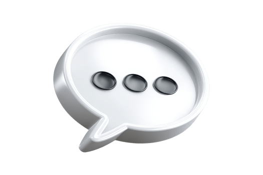Minimalist 3d chat communication png