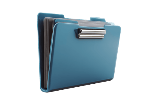 Close-up on productive file organization png