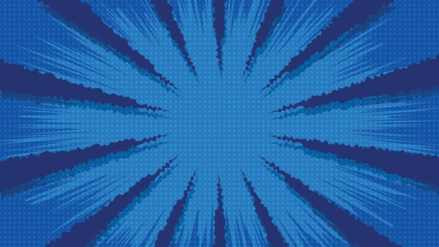 abstract blue cartoon background with exploding effect vector