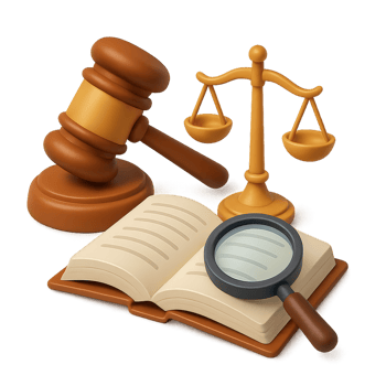 3D Judicial Transparency Concept with Gavel, Scales, and Book png