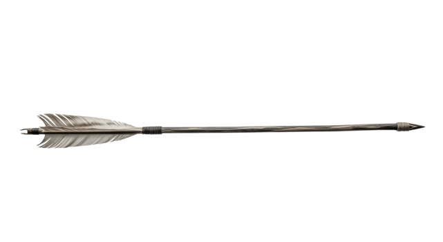 Single Wooden Arrow Isolated on Transparent Background png