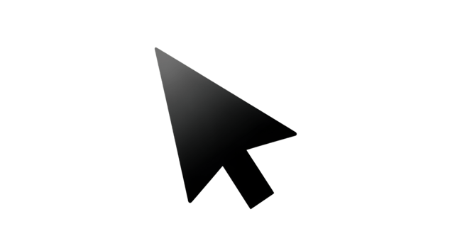 Gray Arrow Cursor Pointing with Transparent Backdrop Design png