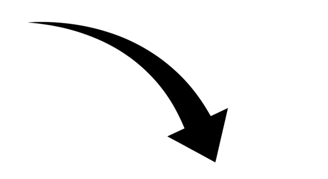 Glowing arrow of light particles on transparent background png