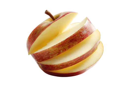Sliced apple delight in kitchen png