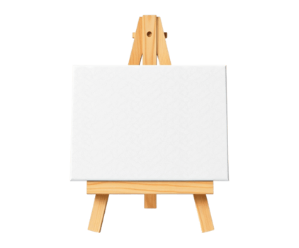 easel with blank canvas png