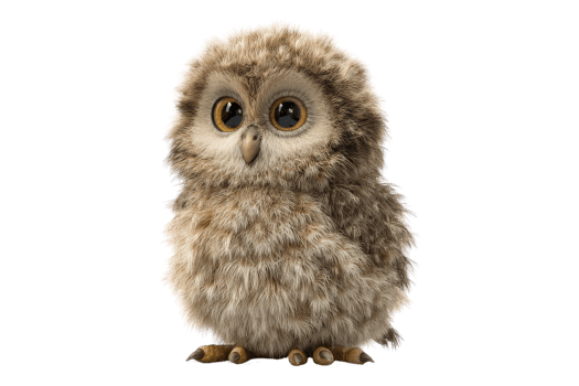 Forest owl nature's adorable face png