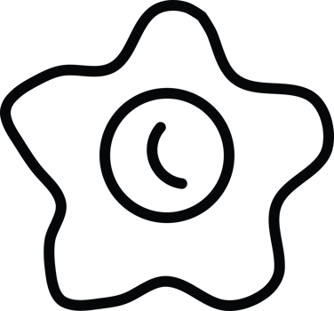 Minimalist Line Art of a Fried Egg png
