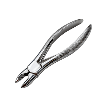 Stainless Steel Dental Extraction Forceps Medical Instrument Dentistry Tool Close up View png