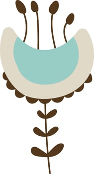 Doodle Folk Flower Design vector