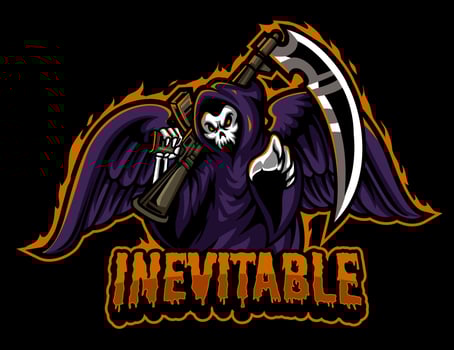 Reaper's Wrath E-Sport Logo Design vector