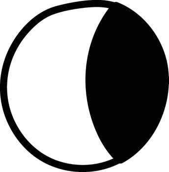 Half Moon Phase Illustration vector