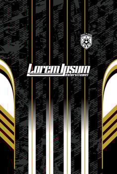 Abstract background for sports jersey pattern grunge black gold white vector