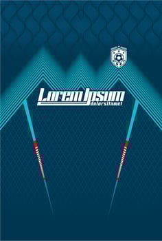 Abstract background for sports jersey pattern dark tosca strip vector