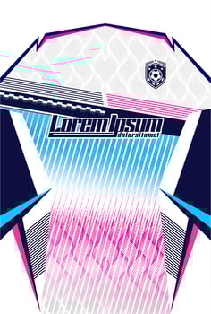 Abstract background for sports jersey pattern white blue strip pink vector