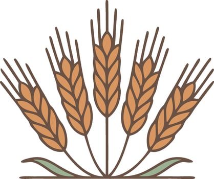 An illustration of a wheat field vector