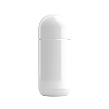 White domed lid container mockup isolated on transparent background png