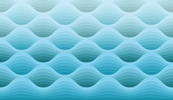 Pattern of waves in blue tones vector