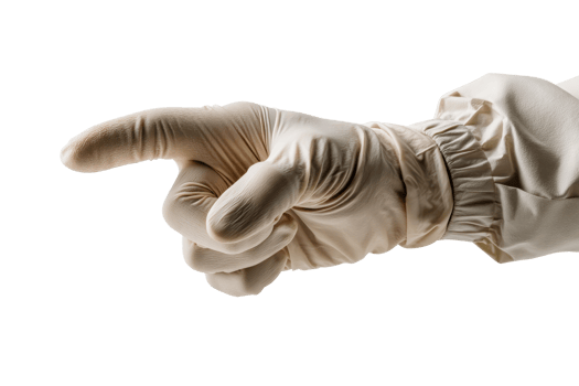 Pointing gesture in science setting png