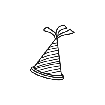 Party Hat Simple Outline png