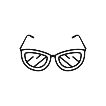 Sunglasses Outline Design and Style Element png