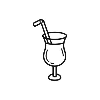 Simple Cocktail Outline Design png