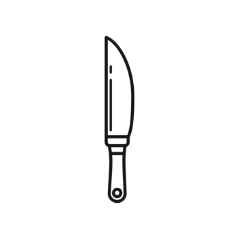 Simple Knife Kitchen Cutlery Line Art png