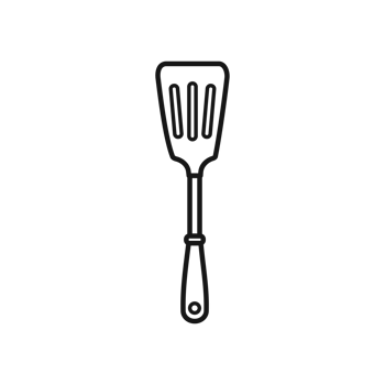Slotted Spatula Kitchen Utensil Line Art png