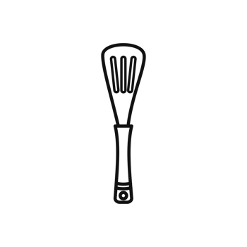 Slotted Spatula Sketch Kitchen Utensil Line Art png