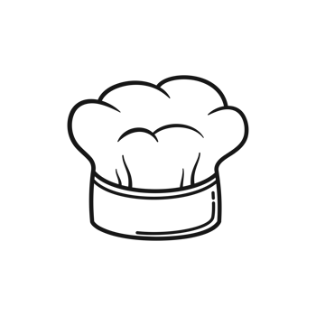 Chef Hat Doodle Culinary Line Art Illustration png