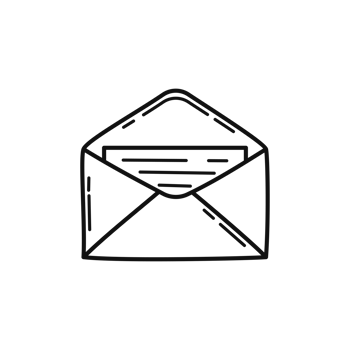 Open Envelope Letter Outline Design png