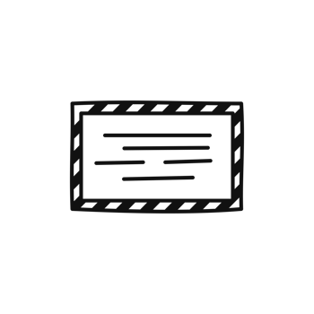 Vintage letter Outline Illustration png