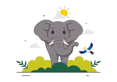 Cartoon Elephants Celebrating World Elephant Day on August 12 vector