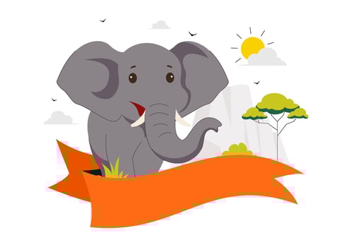 August 12 World Elephant Day Poster with Cartoon Elephants for Protection vector