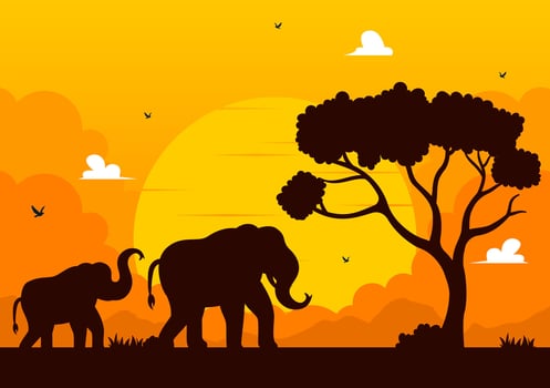 Elephant Protection and Rescue Illustration for World Awareness vector