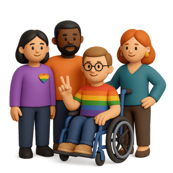 Inclusive Diversity in 3D Character Representation with Simple Design png