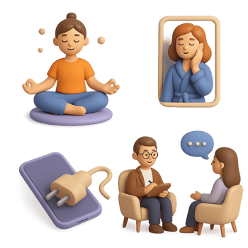 Therapeutic Digital Escape for Mindfulness and Relaxation Techniques png